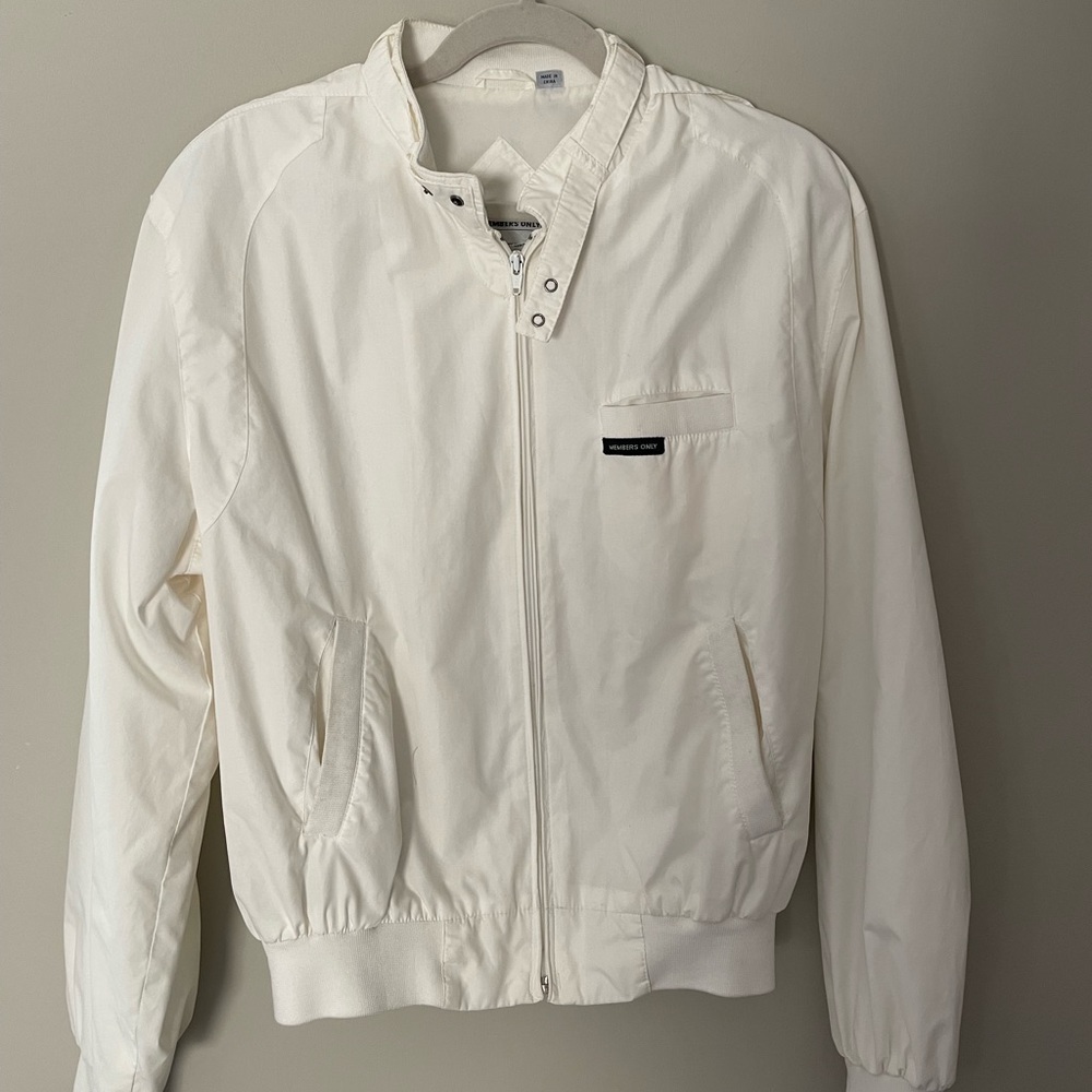 Members Only Vintage White Jacket